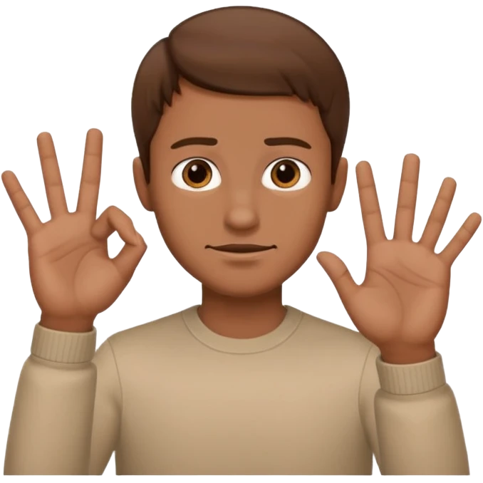 decision gesture Man “NO” emoji