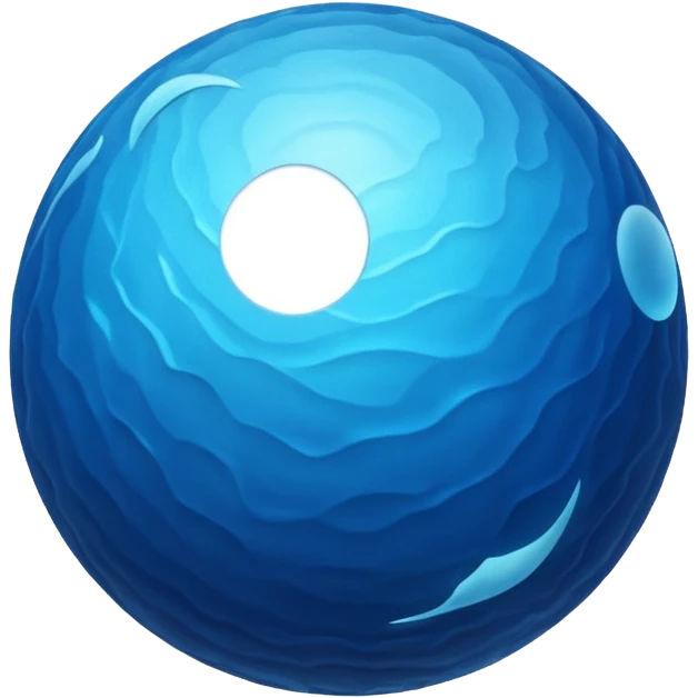 Can you make me an emoji of a blue planet? Without a face, like and actual planet emoji