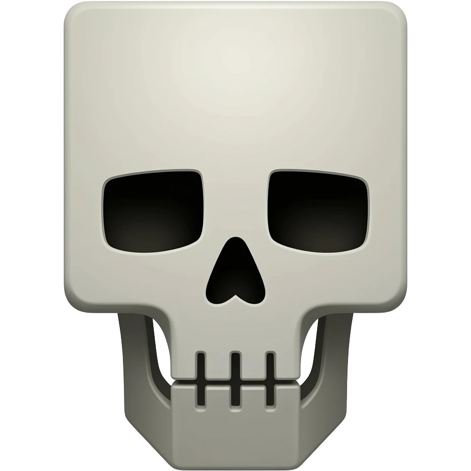 minecraft skeleton only head emoji