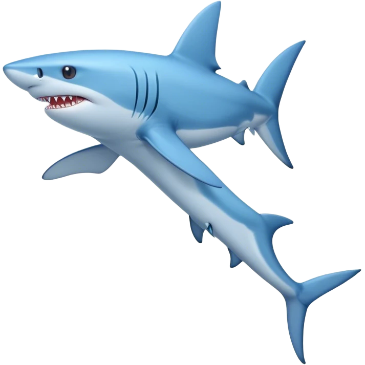 Create a blue shark with human arms and legs emoji