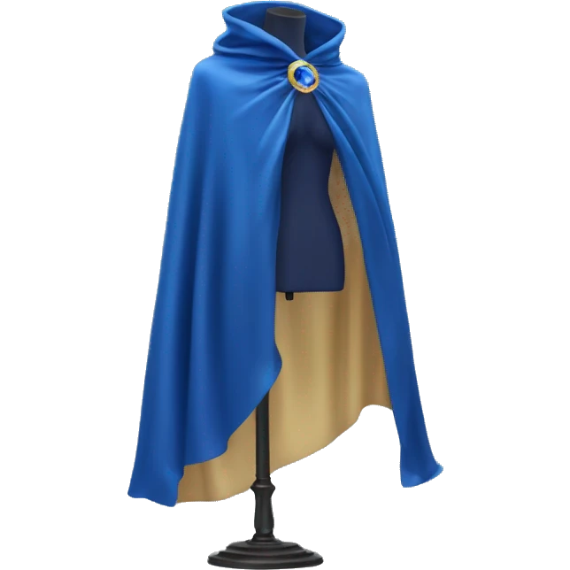 faceless mannequin flapping sapphire gemstone cape emoji