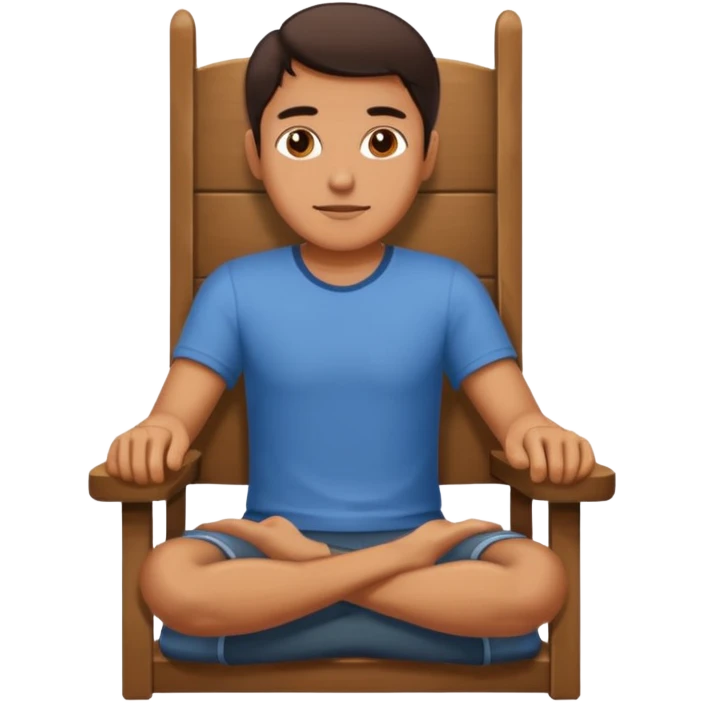 man sitting still in a chair emoji