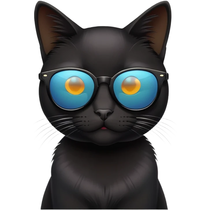 Black Cat with sunglasses emoji