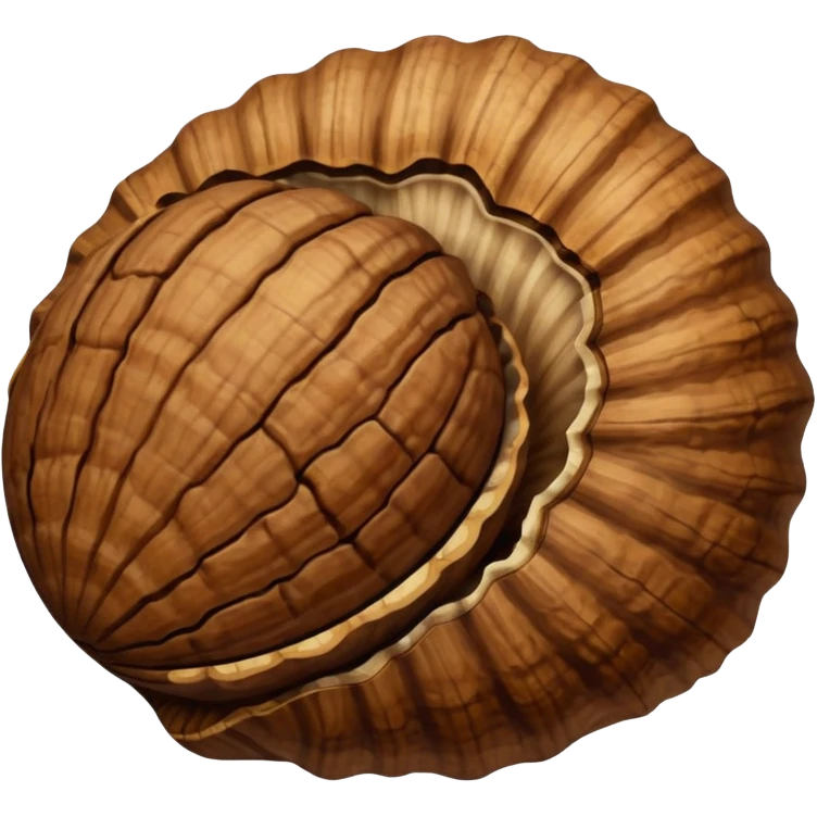 walnut with shall emoji
