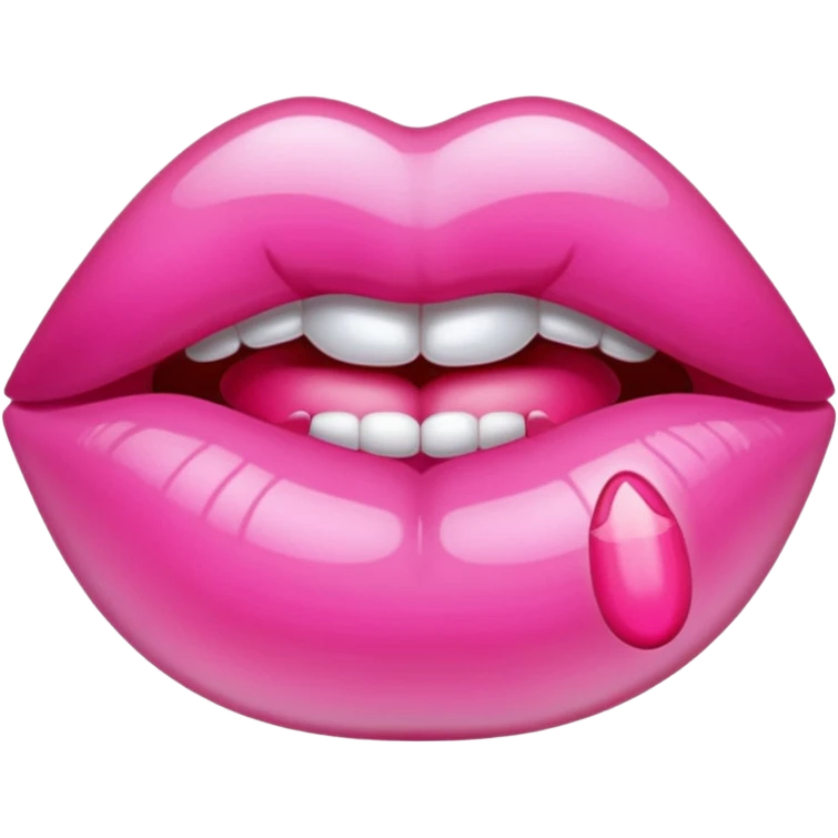 vaso con beso rosado emoji