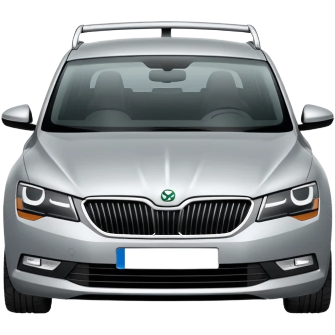 Stribrne Auto škoda emoji