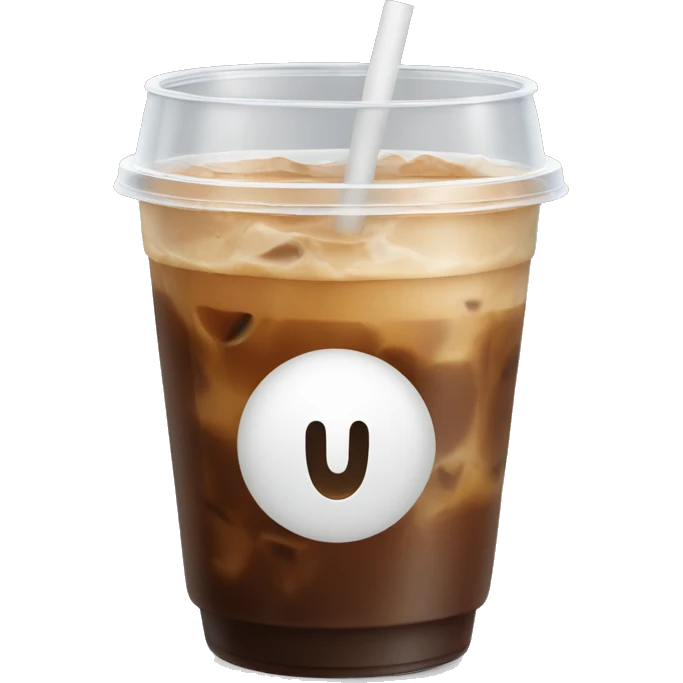 iced coffee in a plastic clear cup emoji