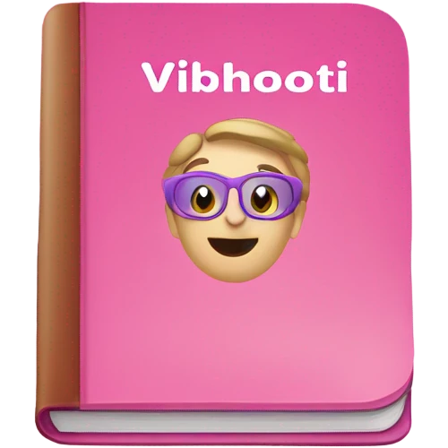 Pink book with title- Vibhooti's book emoji