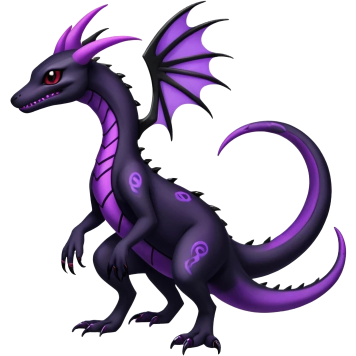 Shiny gothic Salazzle-Salandit-Umbreon-Fakémon-hybrid-creature (full body) 4 legs emoji