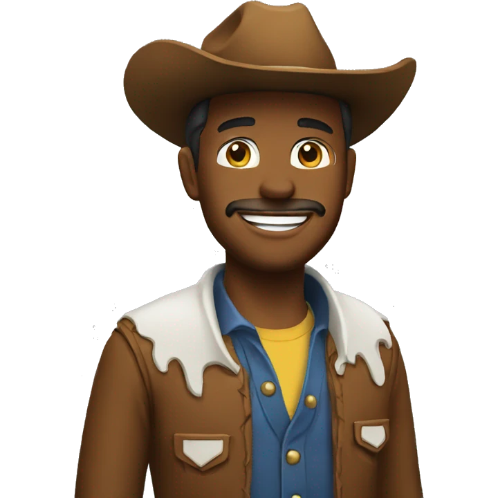 cowboy with peaceful smile emoji