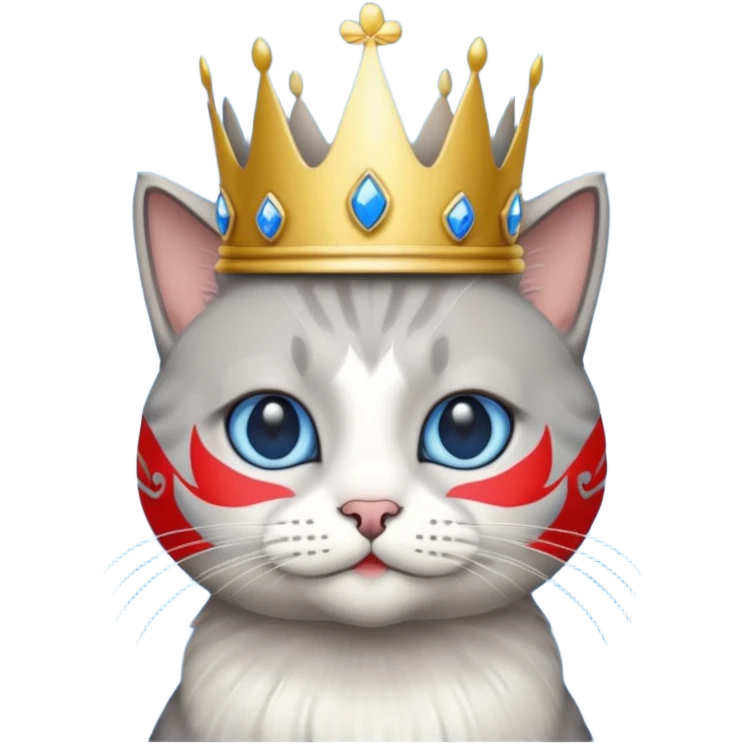 Russian cat with crown emoji