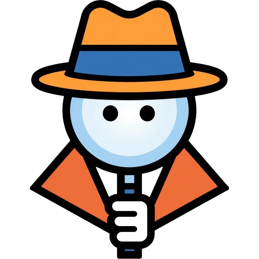 Detective with magnifying glass and hat emoji