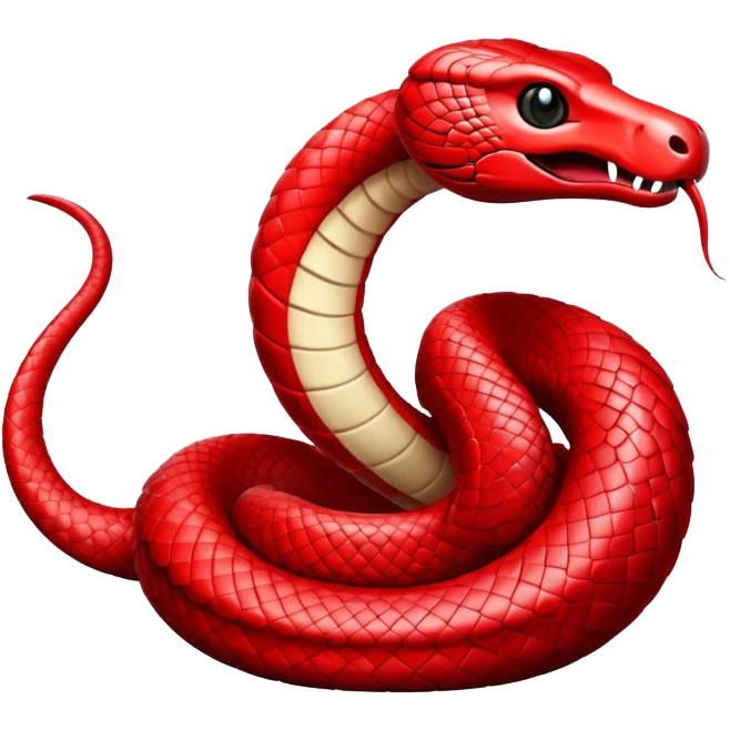 Red cobra emoji