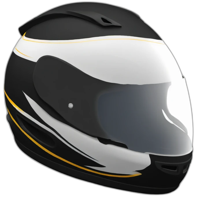 Black racer helmet emoji