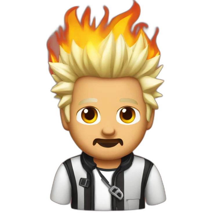 Guy Fieri with flame shirt emoji