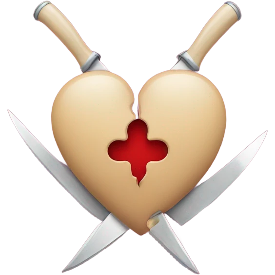 Knife in a heart  emoji