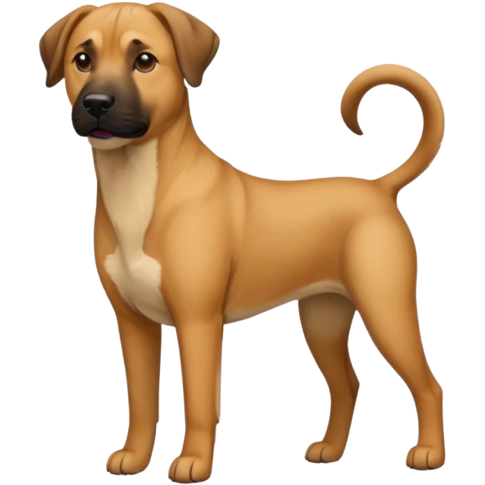 Black mouth cur dog emoji