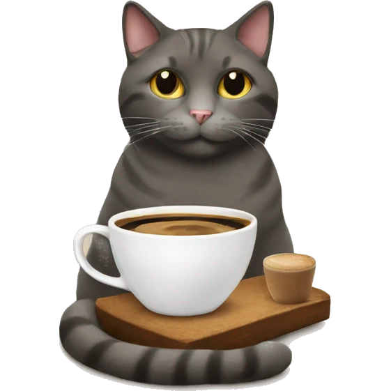 cat and coffee emoji