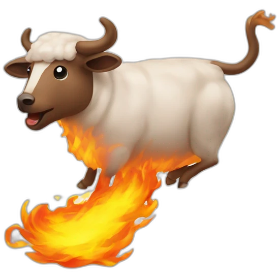 mutton spinning on fire emoji