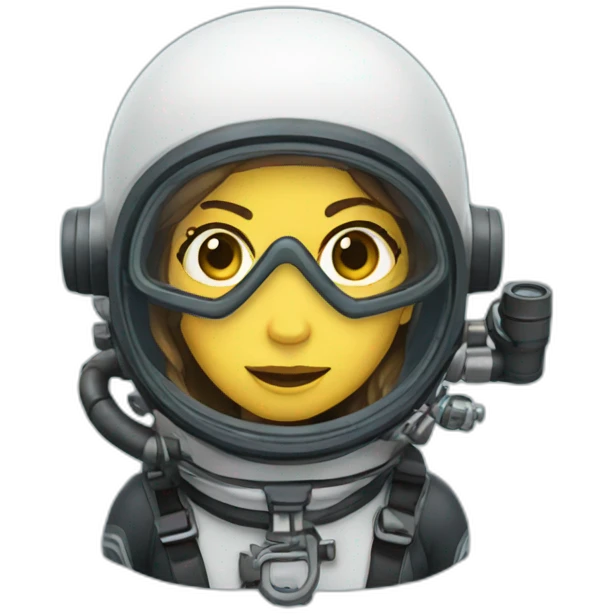female deep sea diving emoji