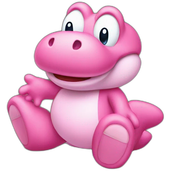 Pink yoshi emoji