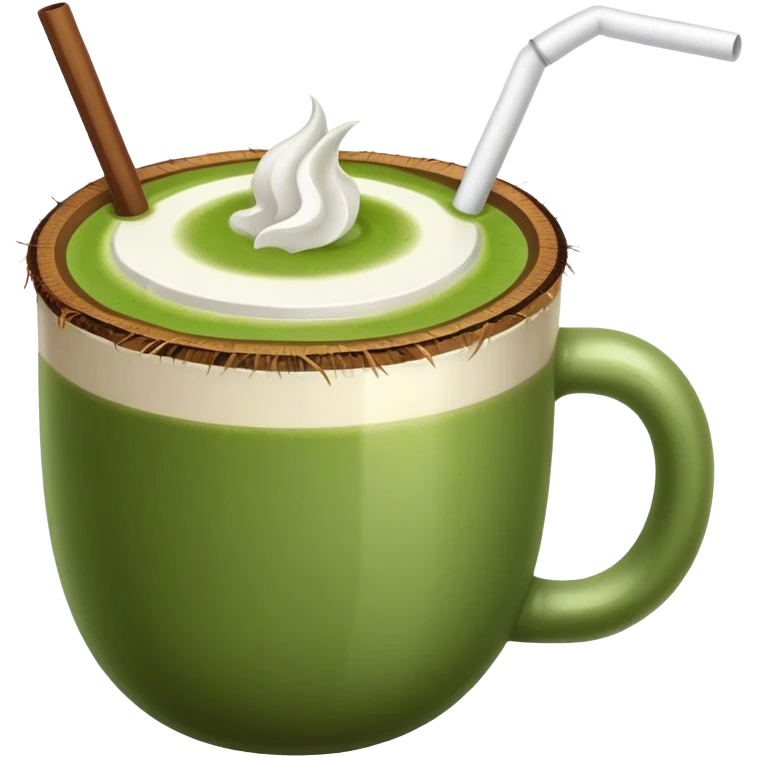 Coconut Matcha Latte emoji