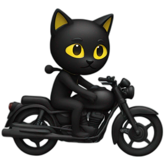 Chat noir transport emoji