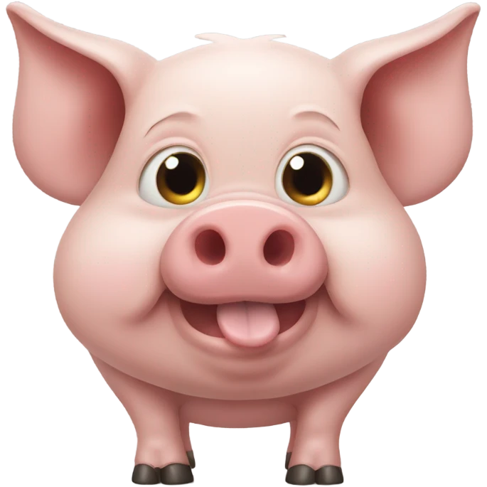 Pig holding a cat emoji