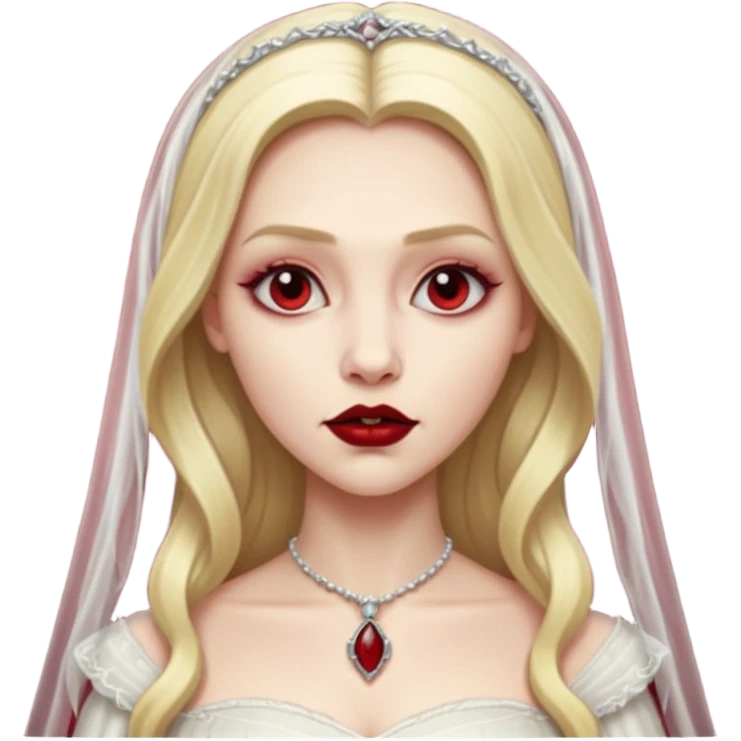 Bride of Dracula with long blonde hair emoji