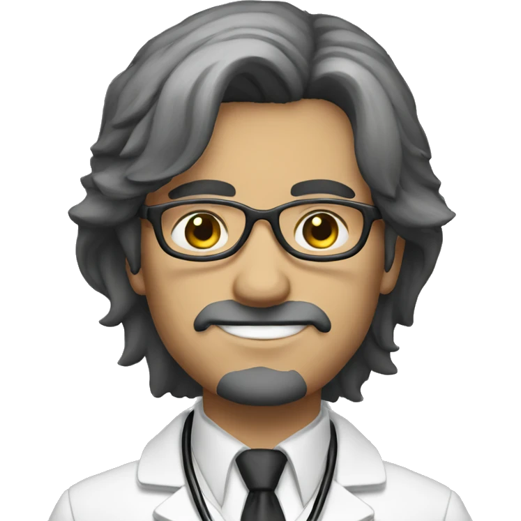 male goth doctor with glasses emoji
