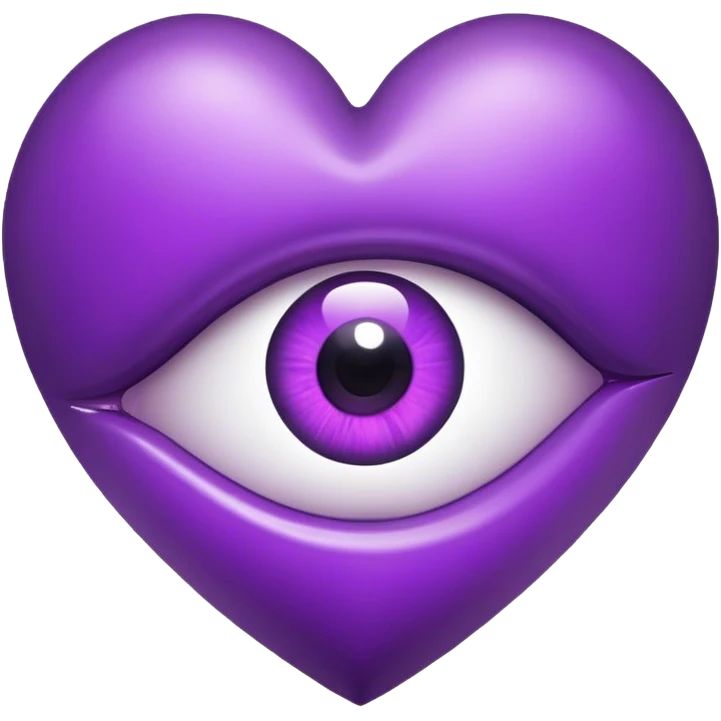 Eye inside purple heart emoji