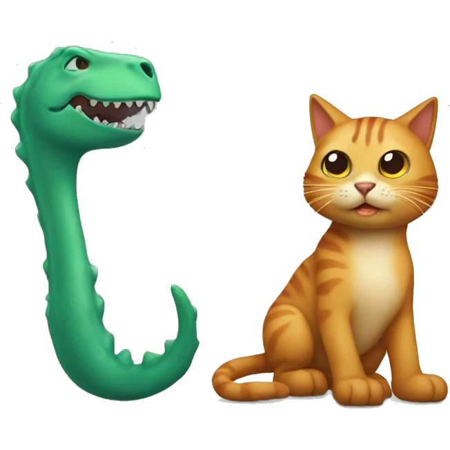 Cat with Dino emoji