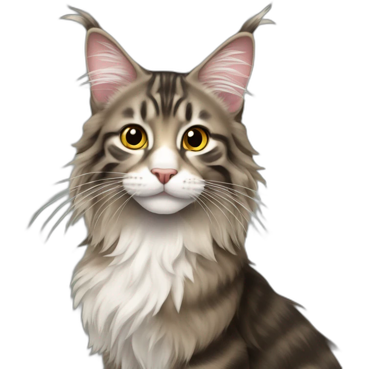 Maine coon cat tabby emoji