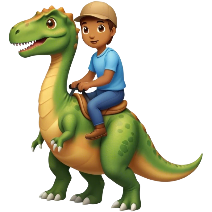 Person riding dinosaur  emoji