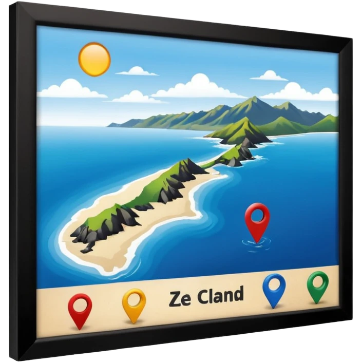 like the last one but more locaters on a wider range of map - west coast of south island nz emoji