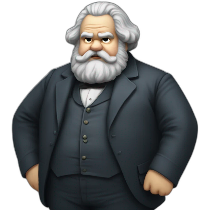 fat karl marx got his hand on his head emoji