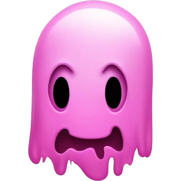 pink ghost face  emoji