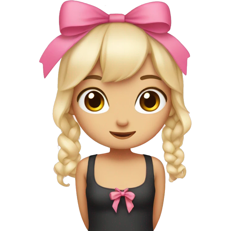 Cute pink bow emoji