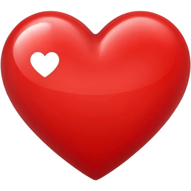red heart emoji, glossy and vibrant emoji
