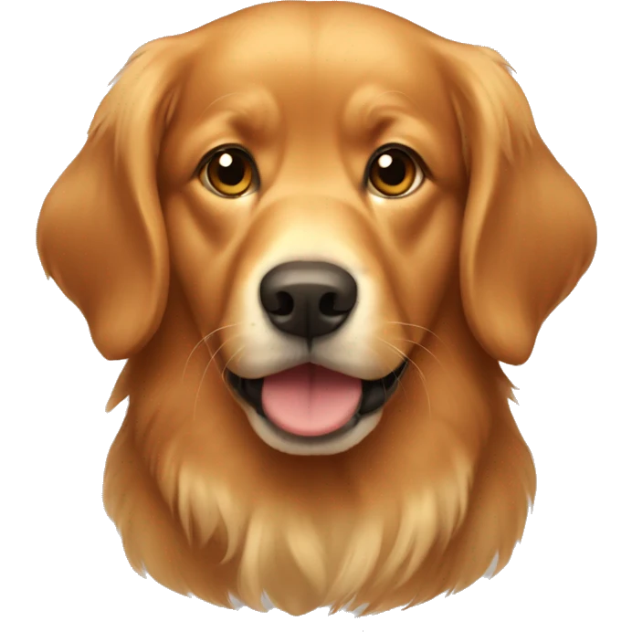red golden retriever  emoji