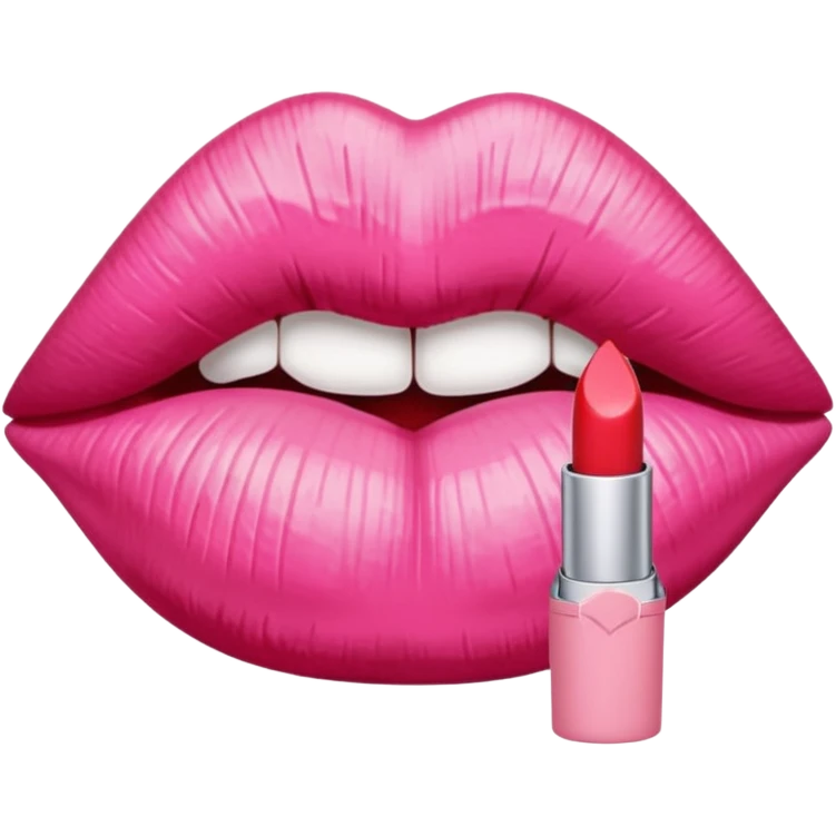 Light pink kiss print  emoji