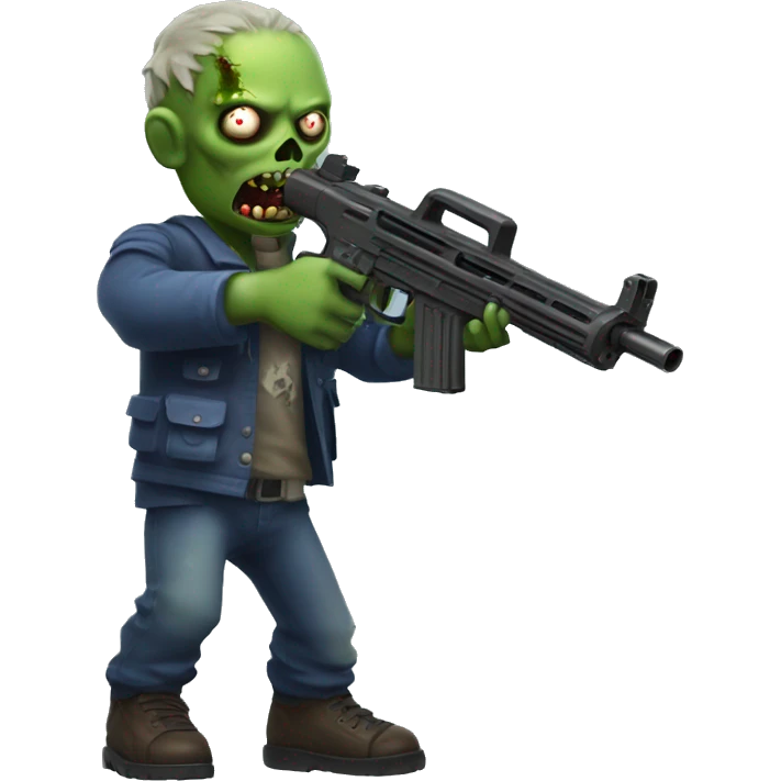 zombie with a pp-919 gun emoji