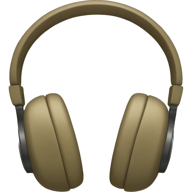 Khaki headphones emoji