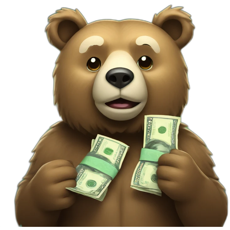 bear with money emoji