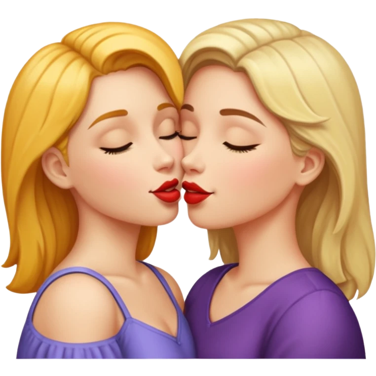 lesbians kissing emoji