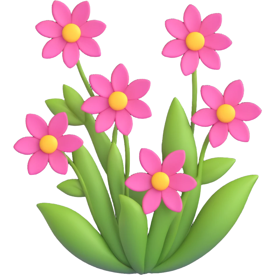 pink flower emoji