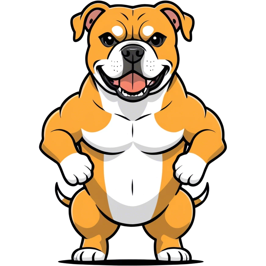 American bully flexing emoji