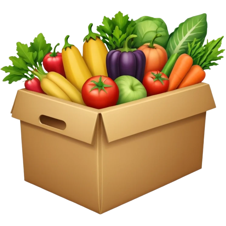 A box of groceries from the store emoji