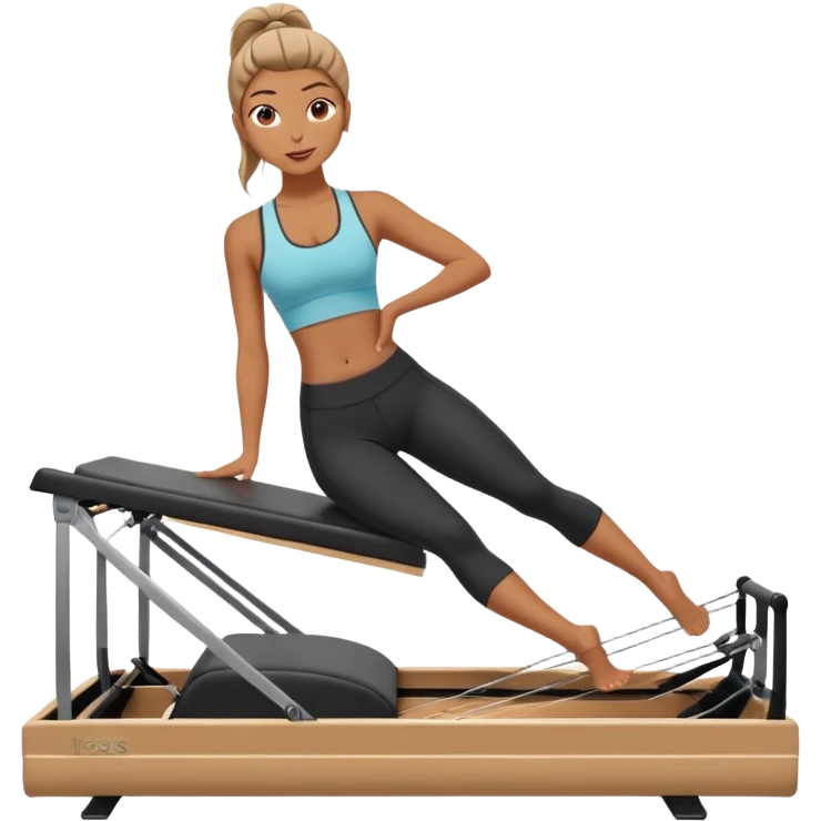 girl on pilates reformer emoji