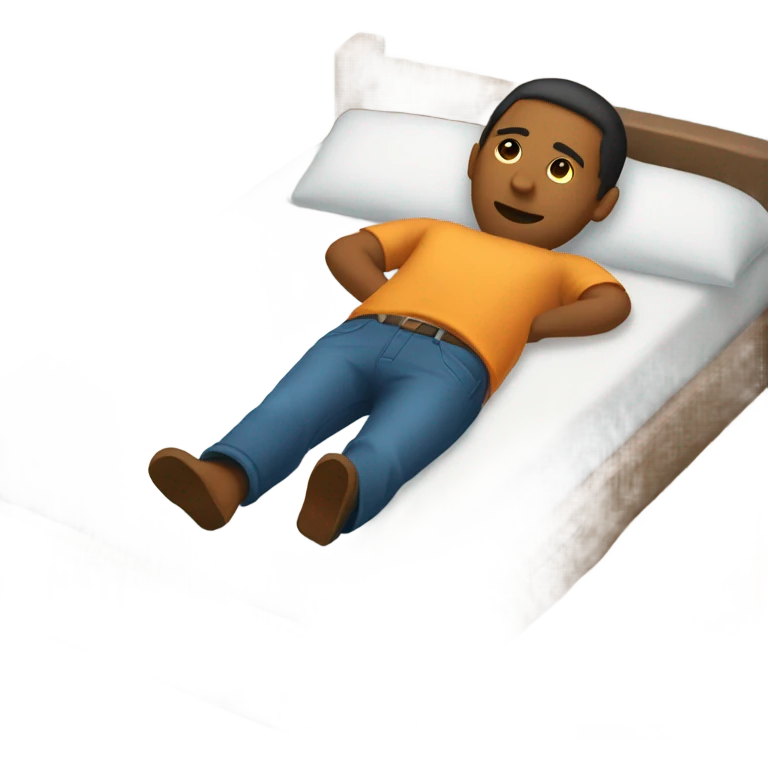 man under bed emoji